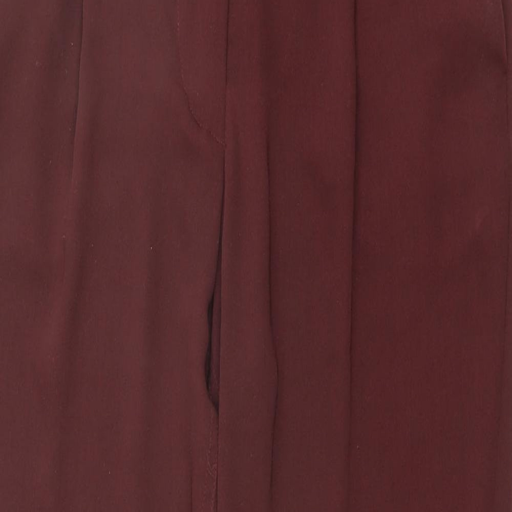 H&M Womens Red Polyester Carrot Trousers Size 8 L24 in Regular Button
