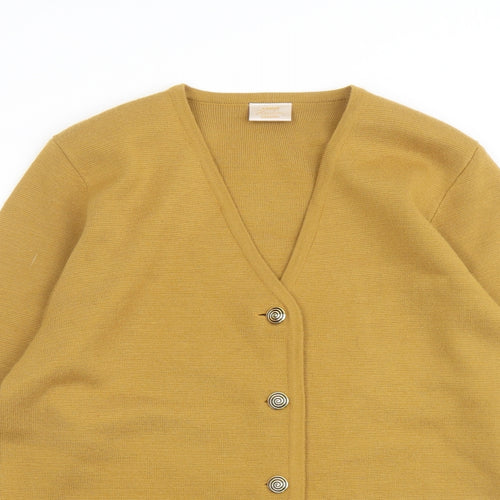 Eastex Womens Brown V-Neck Acrylic Cardigan Jumper Size M