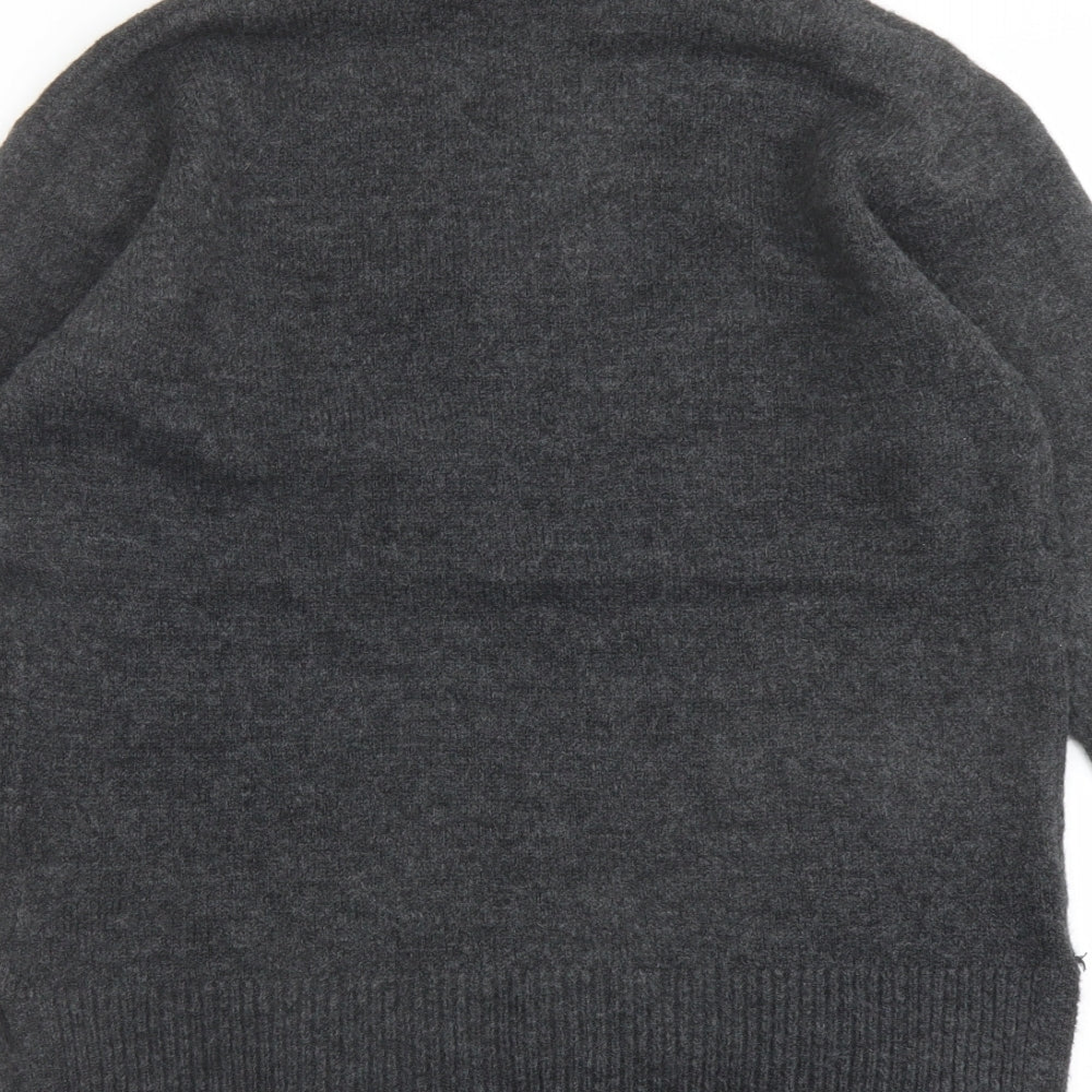 New Look Womens Grey Roll Neck Acrylic Pullover Jumper Size S
