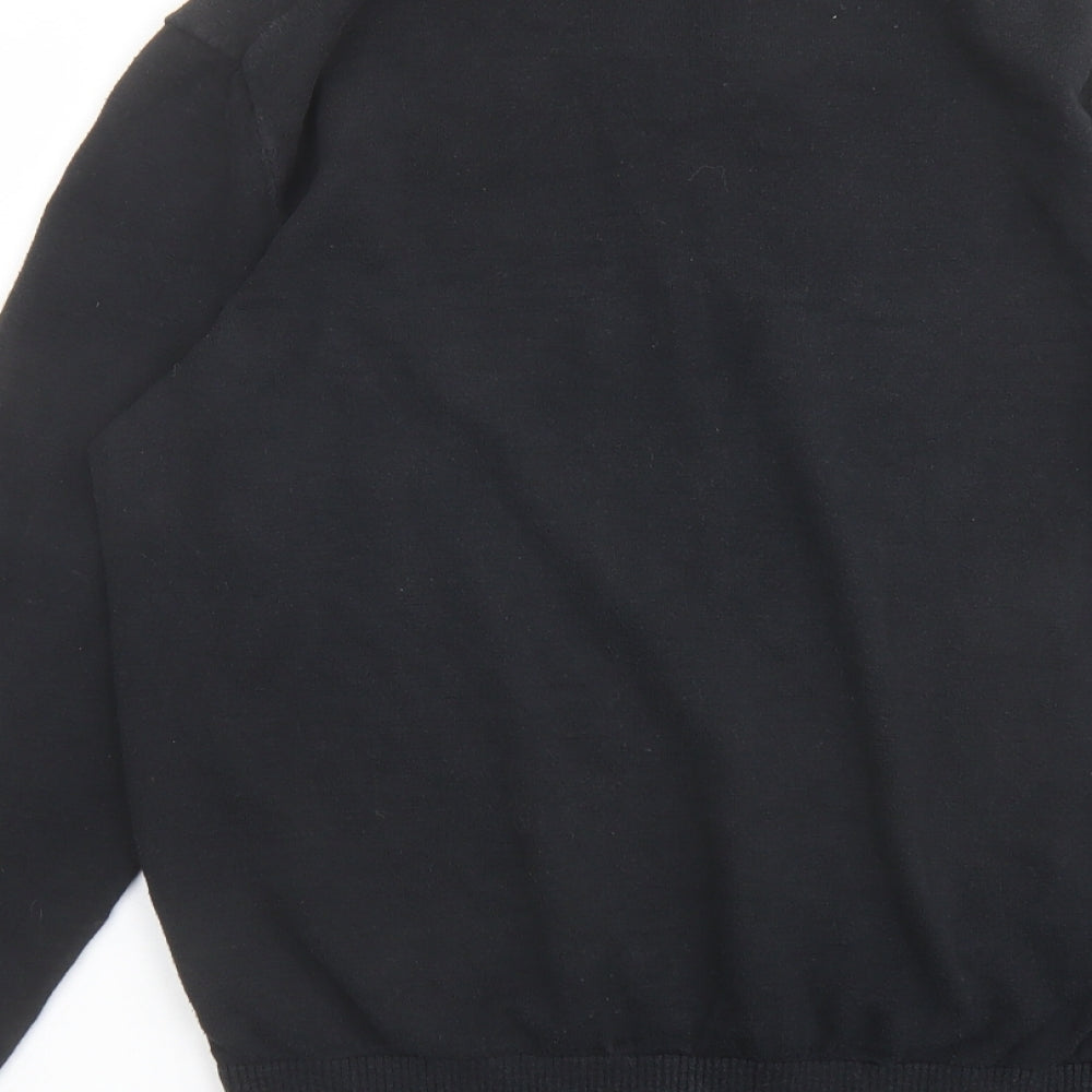 Gap Mens Black V-Neck Cotton Pullover Jumper Size M Long Sleeve