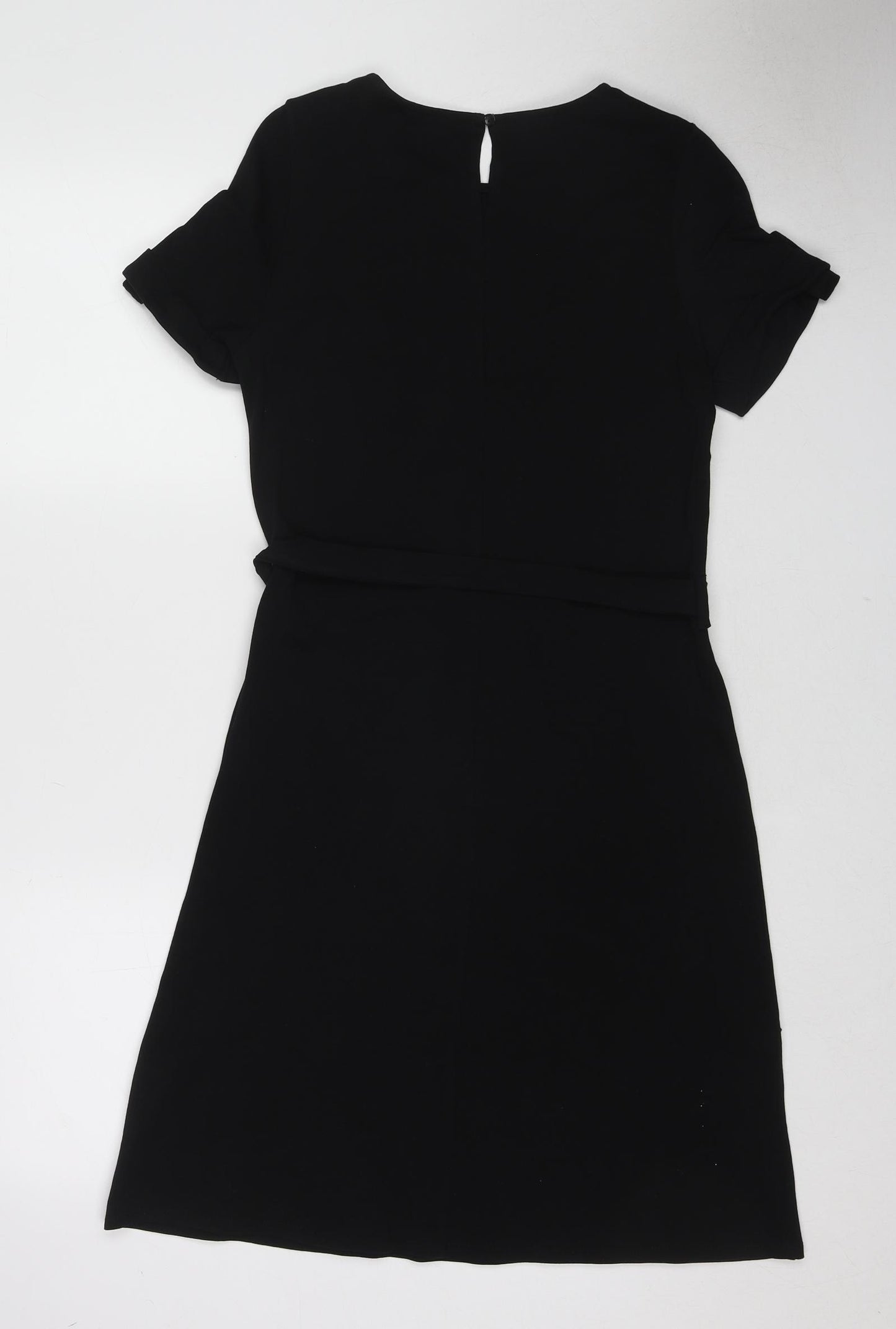 Dorothy Perkins Womens Black Cotton A-Line Size 12 Round Neck Pullover