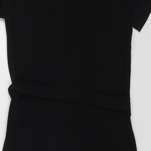 Dorothy Perkins Womens Black Cotton A-Line Size 12 Round Neck Pullover