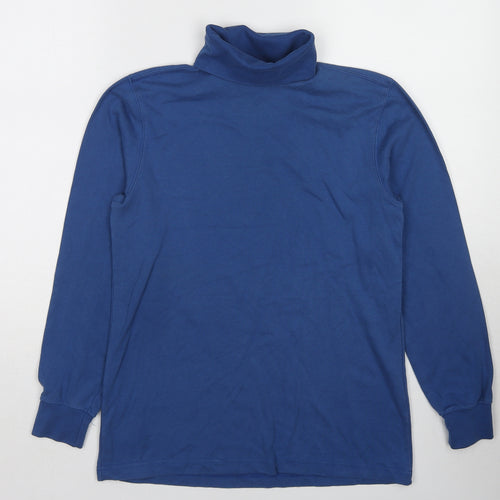 Lands' End Womens Blue Cotton Pullover Sweatshirt Size 4 Pullover