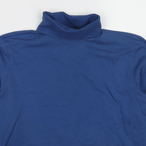 Lands' End Womens Blue Cotton Pullover Sweatshirt Size 4 Pullover
