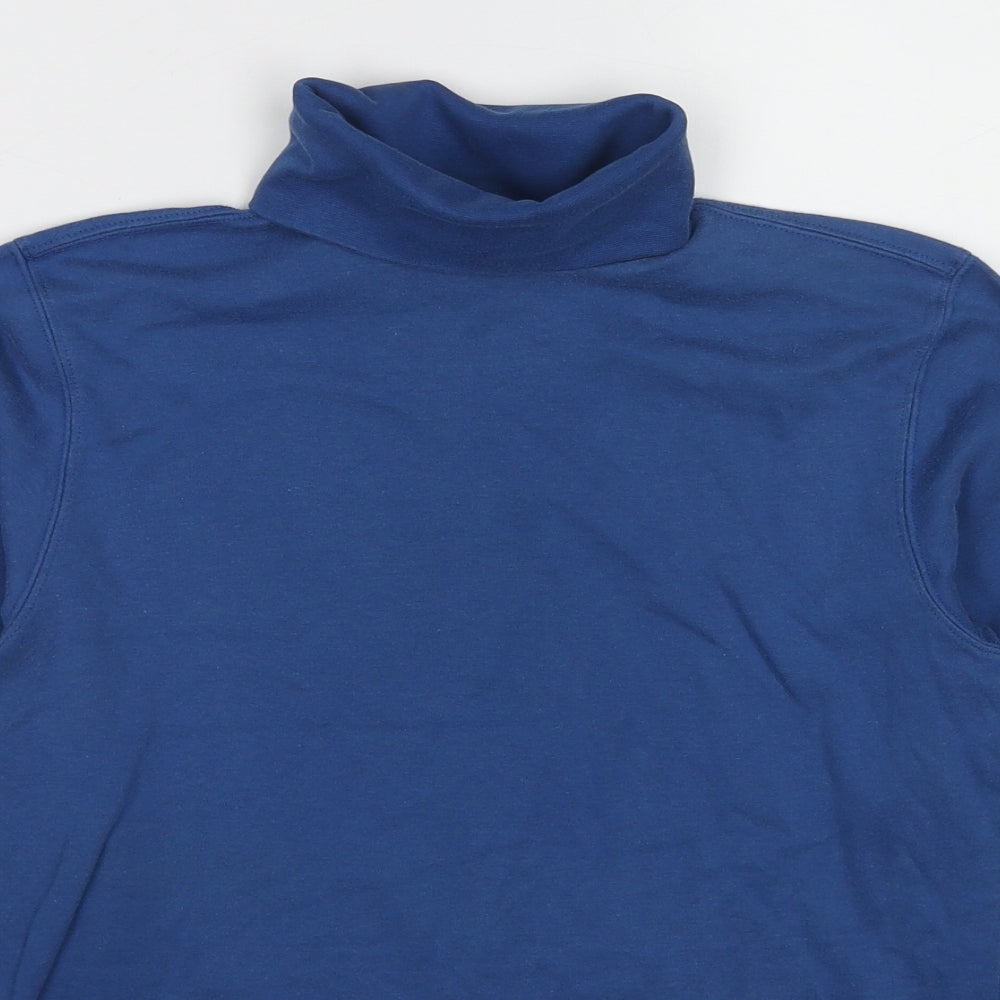 Lands' End Womens Blue Cotton Pullover Sweatshirt Size 4 Pullover