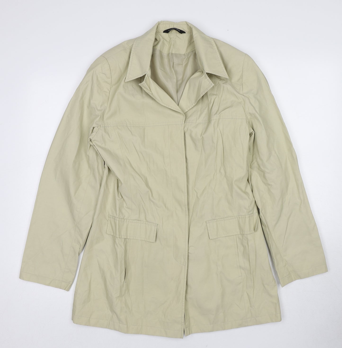 St. Bernard Womens Beige Jacket Size 12 Button