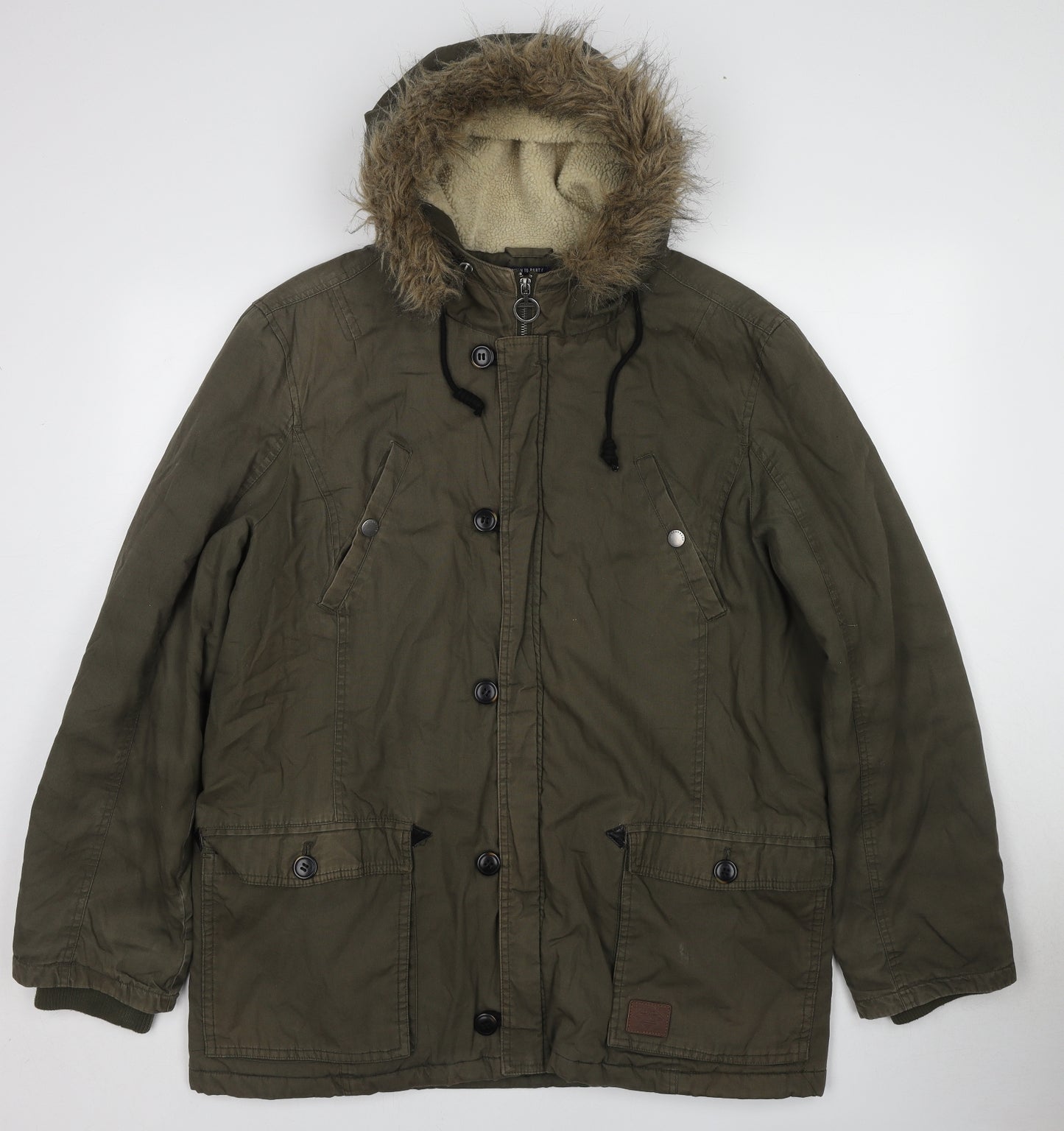 Threadbare Womens Green Jacket Size XL Zip