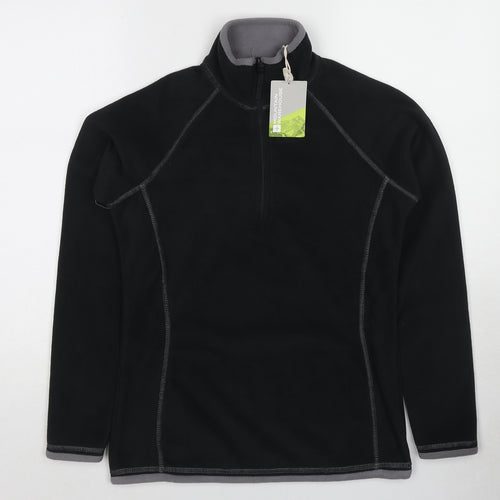 Mountain Warehouse Womens Black Polyester Pullover Sweatshirt Size 8 Pullover