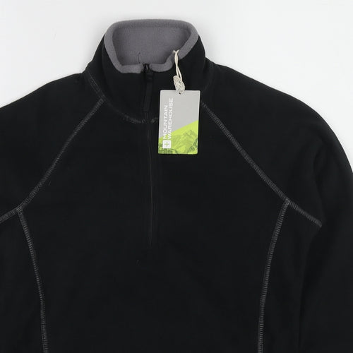 Mountain Warehouse Womens Black Polyester Pullover Sweatshirt Size 8 Pullover