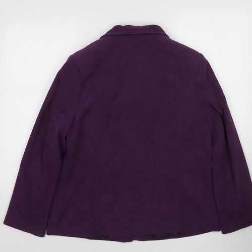 EWM Womens Purple Jacket Size 16 Zip