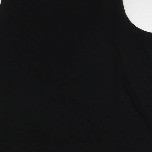 Marks and Spencer Womens Black Polyester Basic Tank Size 22 Round Neck