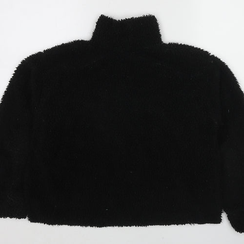 PRETTYLITTLETHING Womens Black Polyester Pullover Sweatshirt Size S Pullover