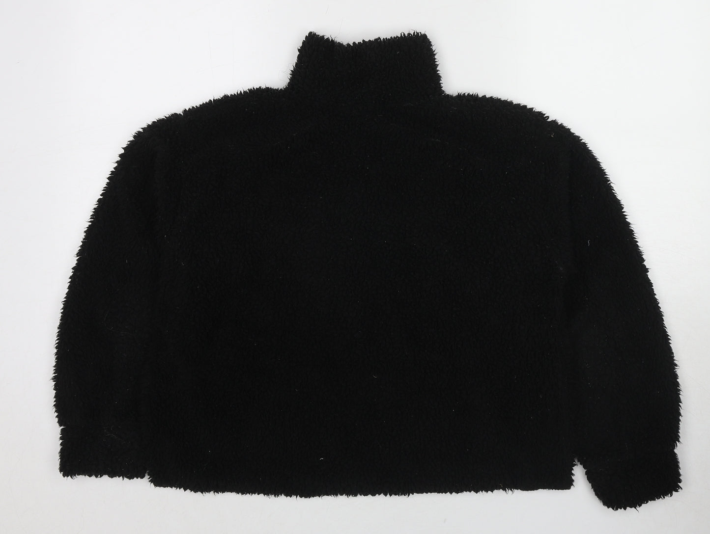 PRETTYLITTLETHING Womens Black Polyester Pullover Sweatshirt Size S Pullover