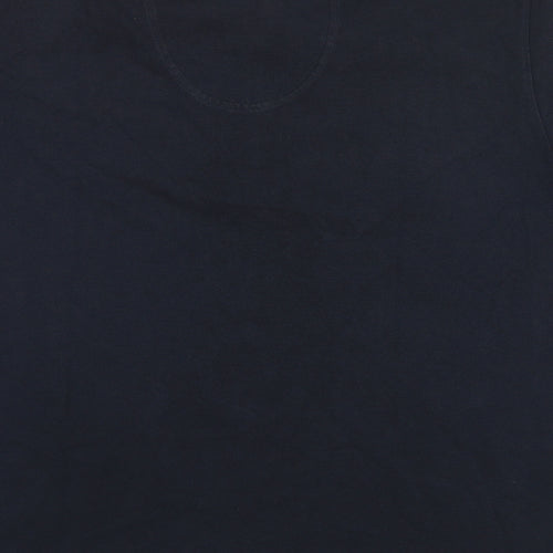 HUGO BOSS Mens Blue Cotton Polo Size XL Collared Pullover