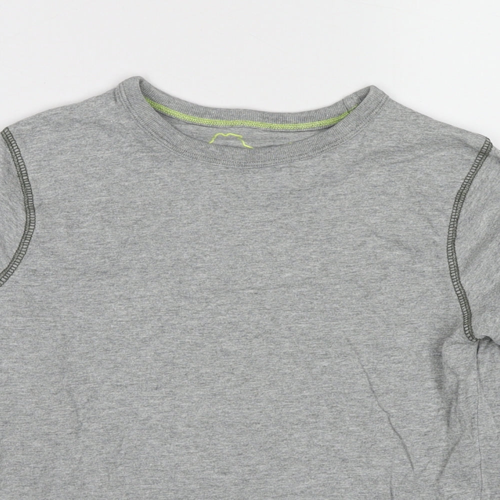 Boden Boys Grey Cotton Basic Casual Size 9-10 Years Round Neck Pullover