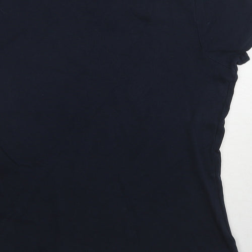 NEXT Womens Blue Cotton Basic T-Shirt Size 18 Round Neck