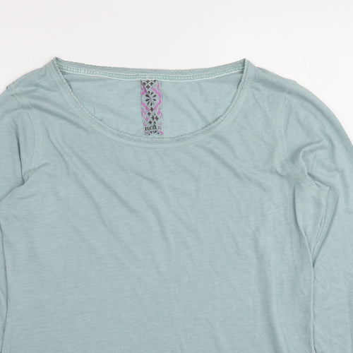 NEXT Womens Blue Cotton Basic T-Shirt Size 16 Round Neck