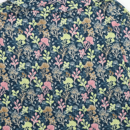 EWM Womens Multicoloured Geometric Polyester Basic T-Shirt Size 10 Roll Neck