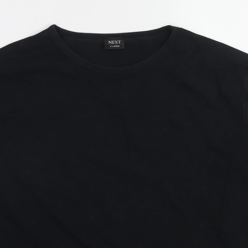 NEXT Womens Black Cotton Basic Blouse Size XL Round Neck