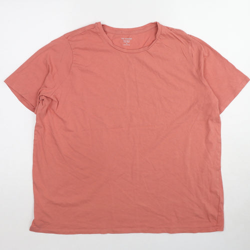 Marks and Spencer Womens Pink Cotton Basic T-Shirt Size 18 Crew Neck