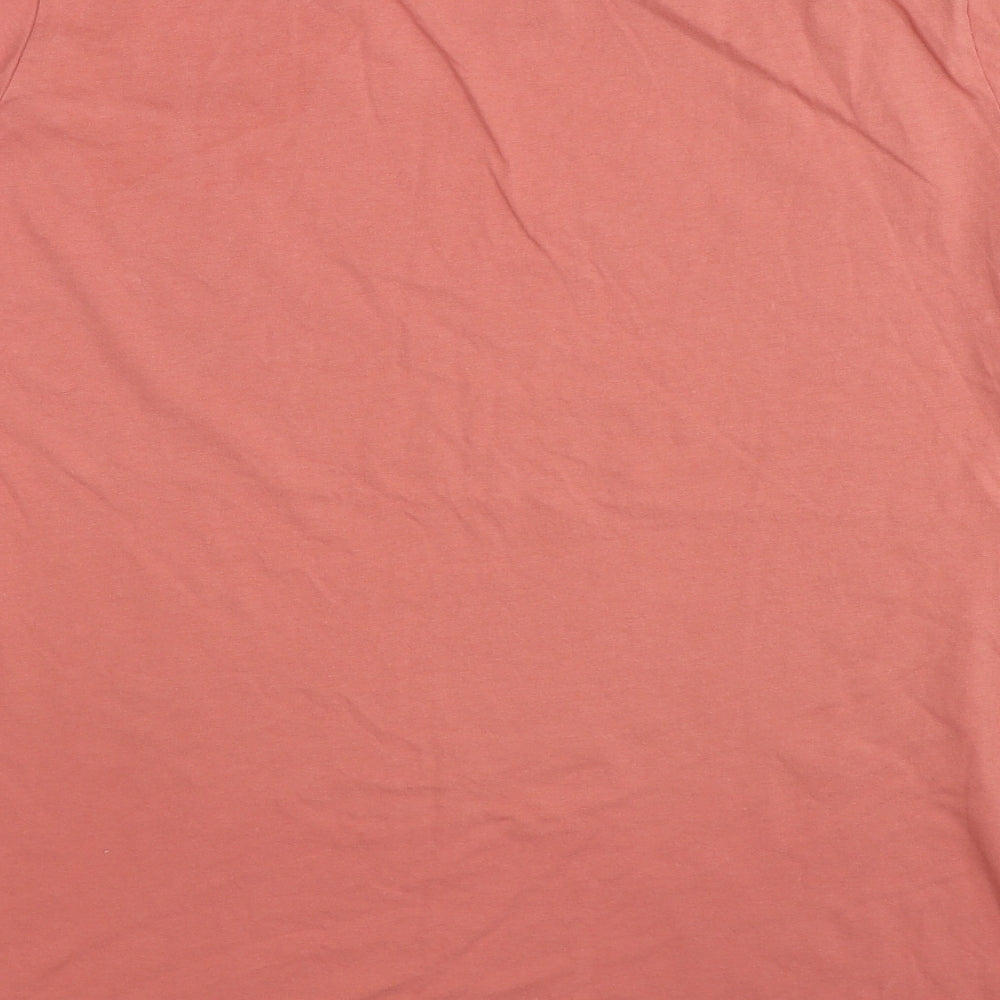 Marks and Spencer Womens Pink Cotton Basic T-Shirt Size 18 Crew Neck