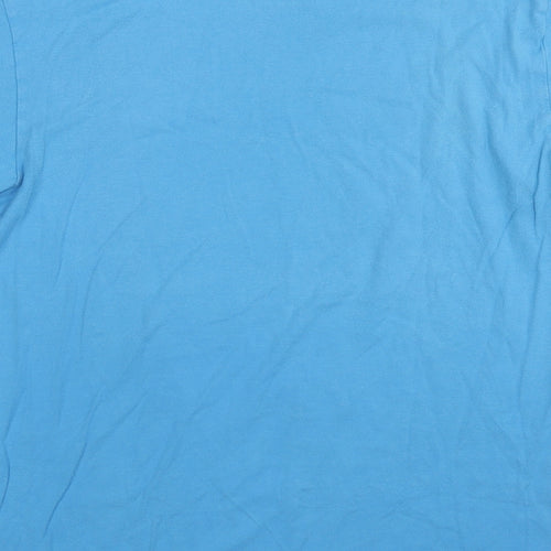 Nike Womens Blue Cotton Basic T-Shirt Size S Round Neck