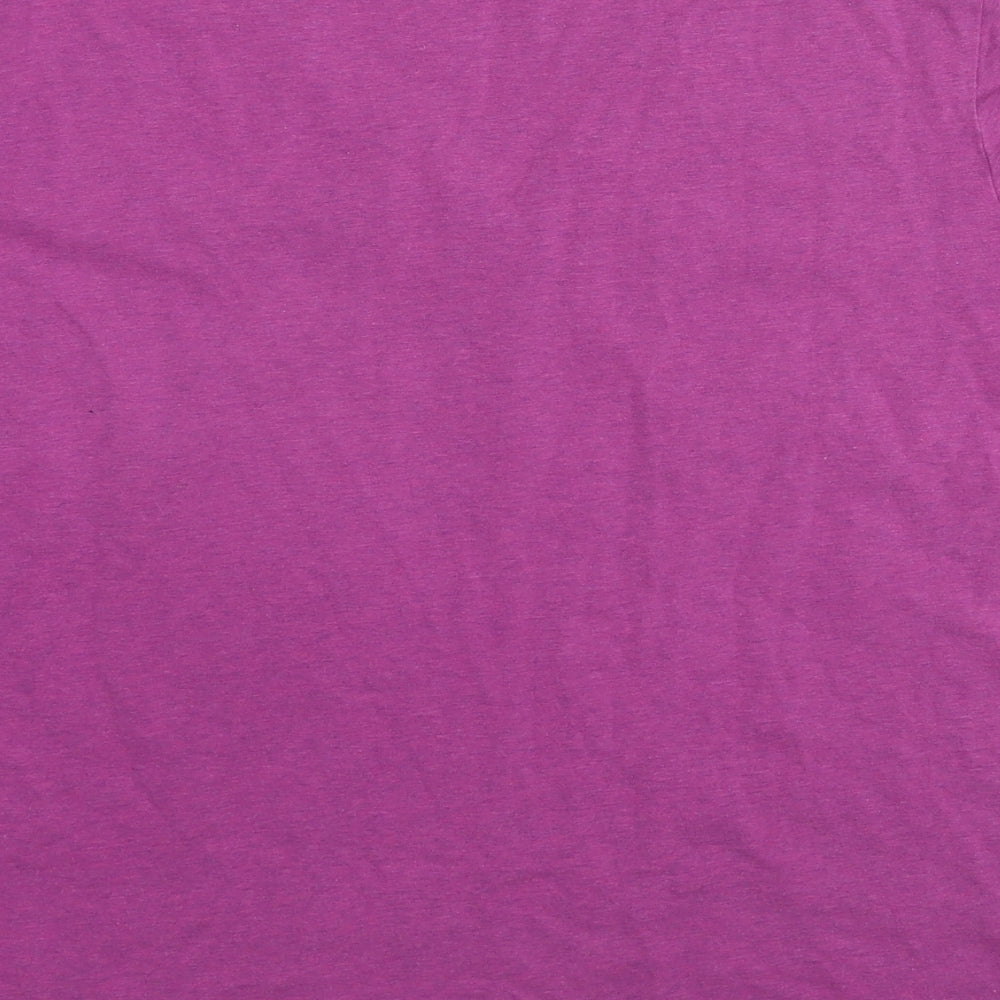 Sonoma Womens Purple Cotton Basic T-Shirt Size 2XL V-Neck