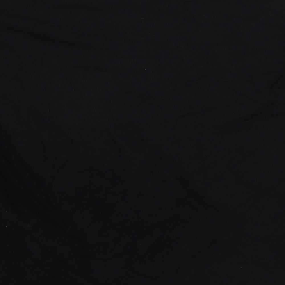 Wallis Womens Black Viscose Basic Blouse Size 16 V-Neck