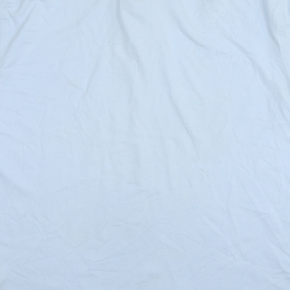 Tommy Hilfiger Mens Blue Cotton Polo Size XL Collared Button