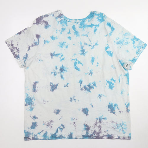 Animal Womens Multicoloured Geometric Cotton Basic T-Shirt Size XL Round Neck