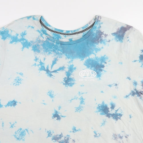 Animal Womens Multicoloured Geometric Cotton Basic T-Shirt Size XL Round Neck