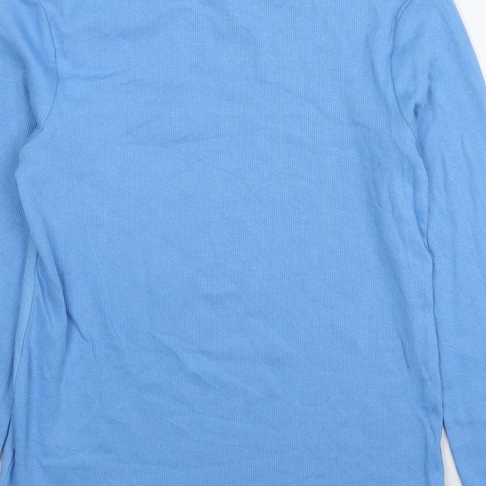 NEXT Girls Blue Cotton Basic T-Shirt Size 13 Years Round Neck Pullover