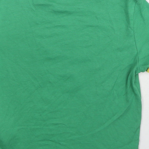 Bershka Womens Green Cotton Basic T-Shirt Size S Round Neck - Jamaica