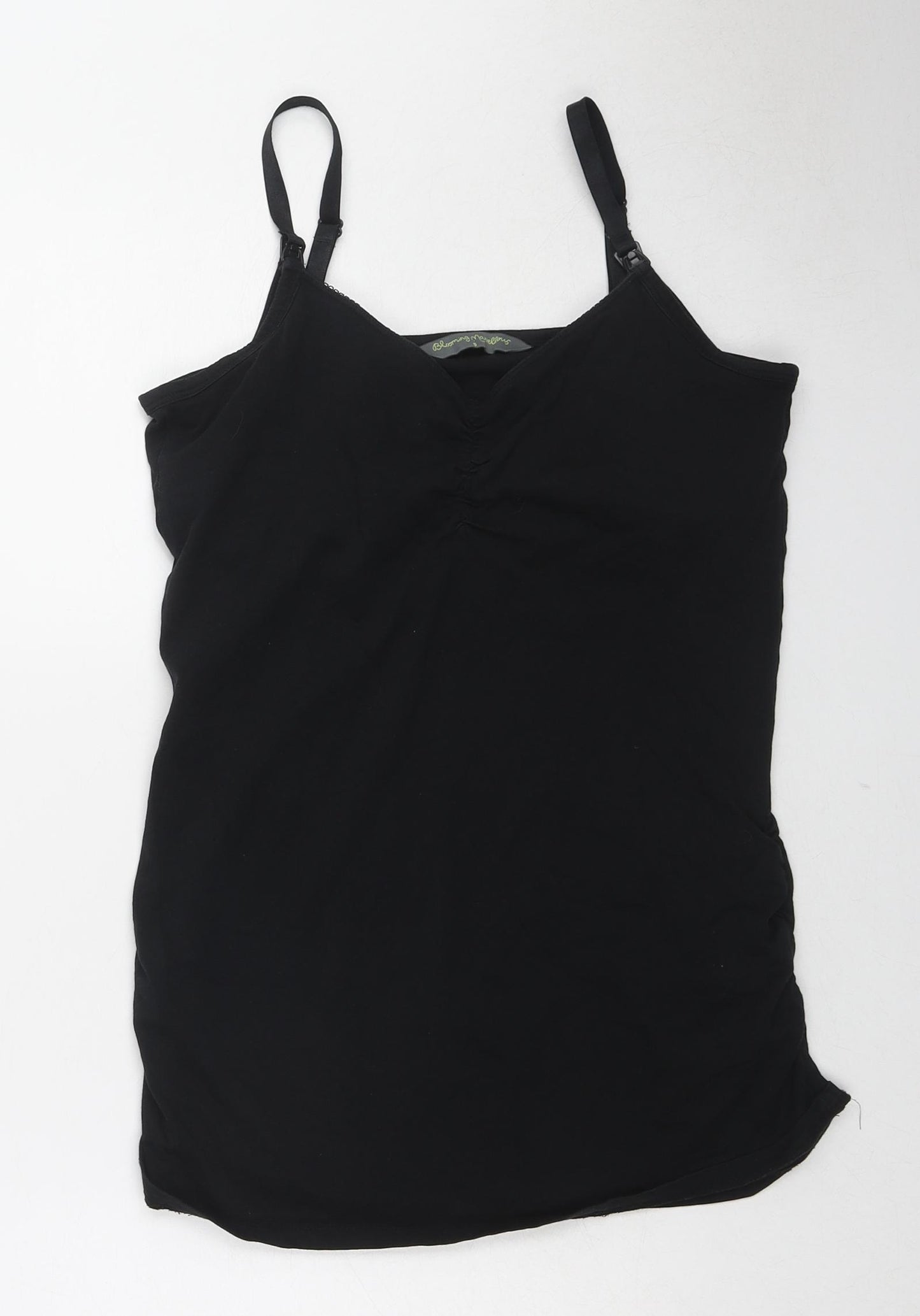 Blooming Marvellous Womens Black Cotton Basic Tank Size S Round Neck