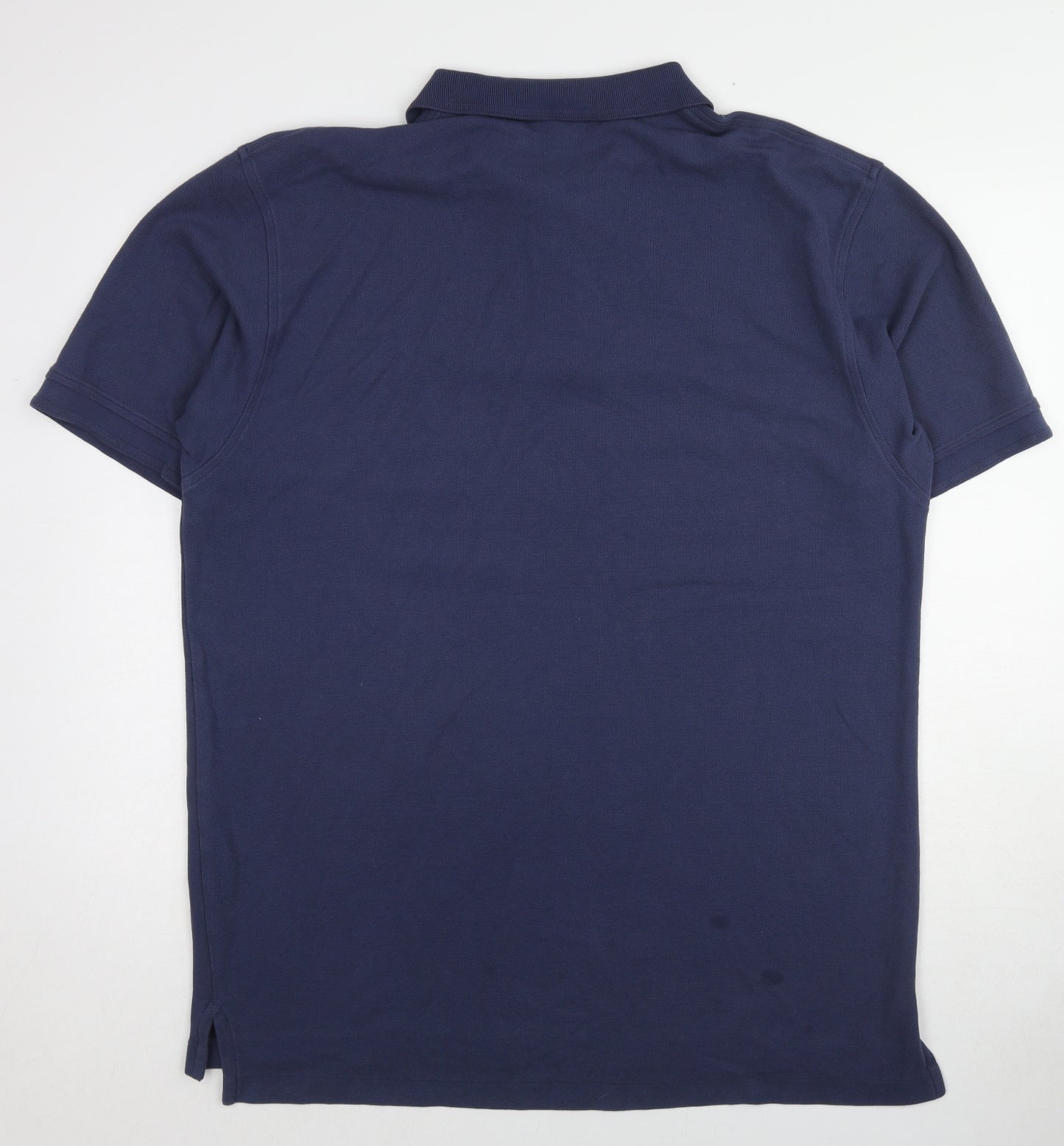 Traveler Mens Blue Cotton Polo Size XL Collared Button