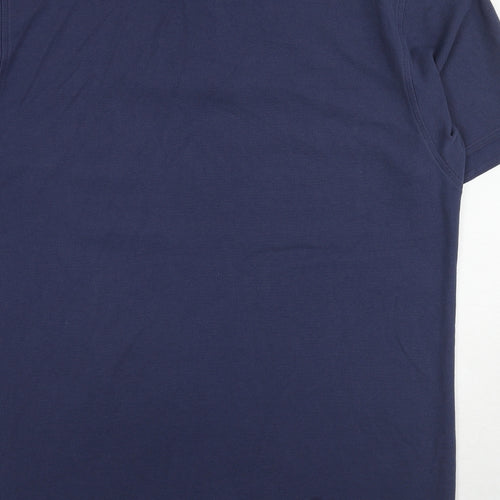 Traveler Mens Blue Cotton Polo Size XL Collared Button