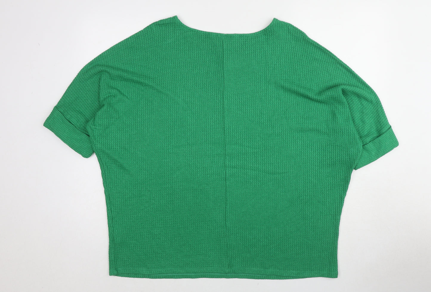 Apricot Womens Green Viscose Basic T-Shirt Size 14 Round Neck