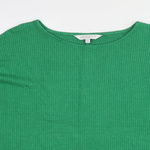 Apricot Womens Green Viscose Basic T-Shirt Size 14 Round Neck