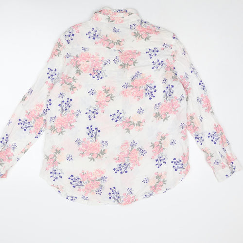 Divided by H&M Womens Multicoloured Floral Viscose Basic Button-Up Size 14 Collared