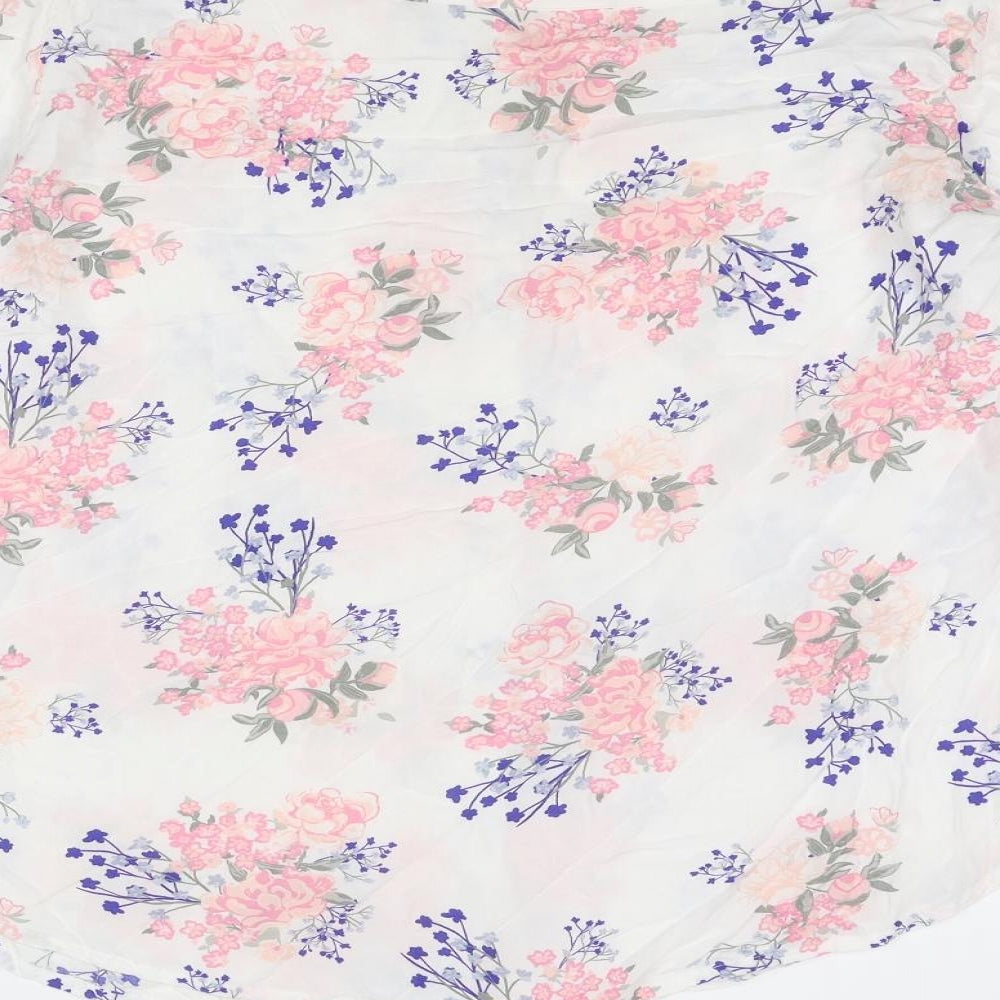 Divided by H&M Womens Multicoloured Floral Viscose Basic Button-Up Size 14 Collared