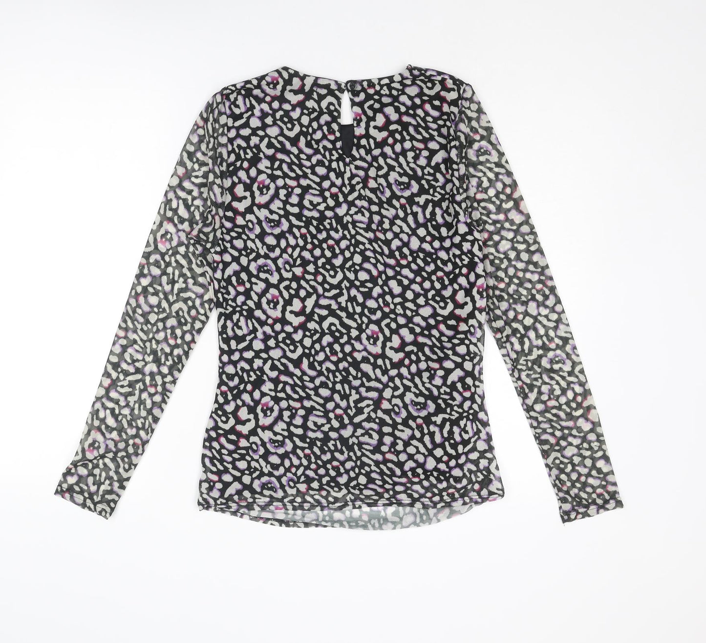 Dorothy Perkins Womens Multicoloured Animal Print Polyester Basic T-Shirt Size M Round Neck
