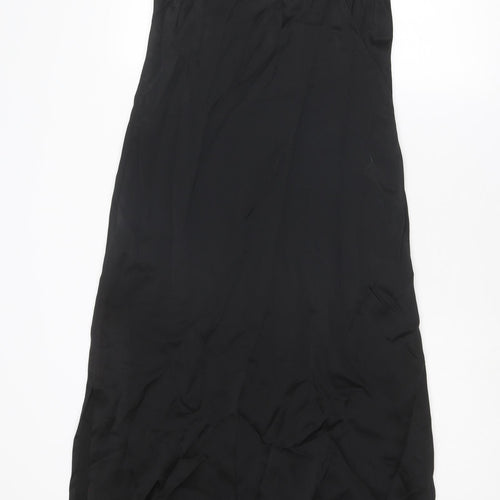 Zara Womens Black Acetate A-Line Size XS V-Neck Pullover