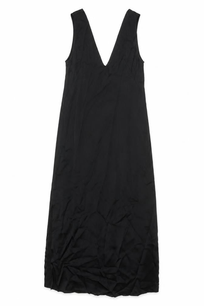 Front view of Zara women’s black acetate a-line, size XS, v-neck pullover