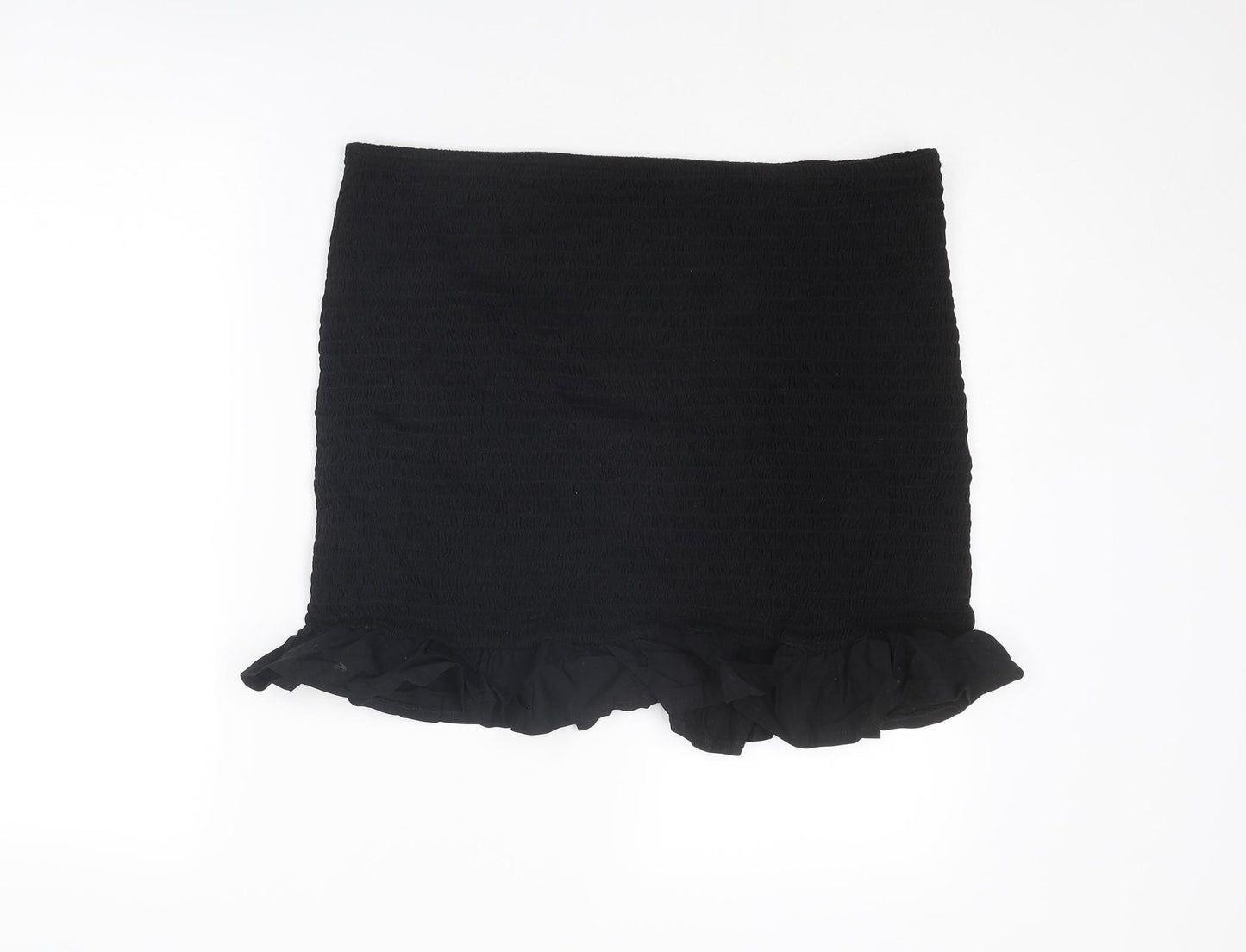 NEXT Womens Black Cotton Trumpet Skirt Size 20