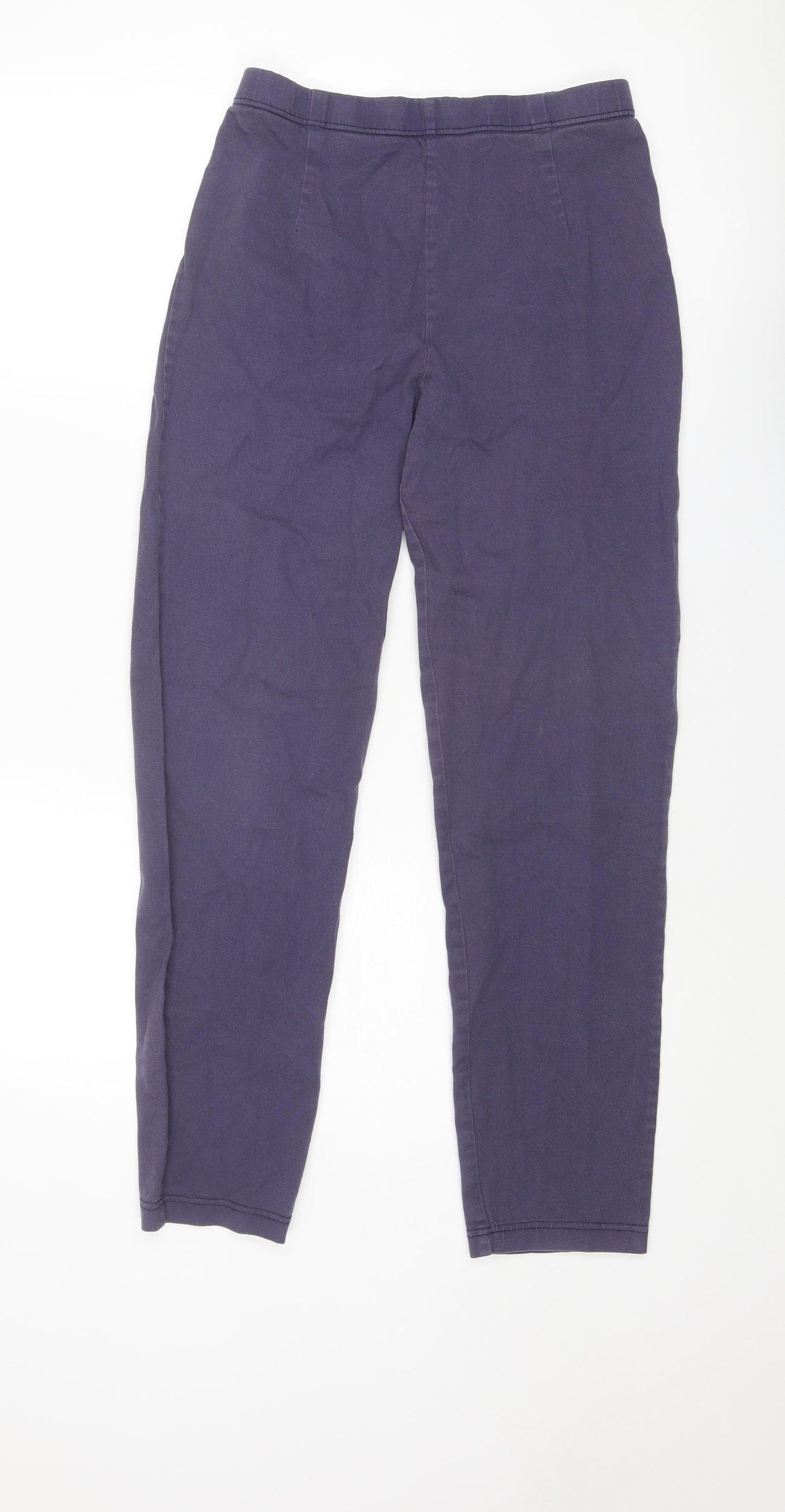 BHS Womens Purple Cotton Tapered Jeans Size 14 L28 in Regular