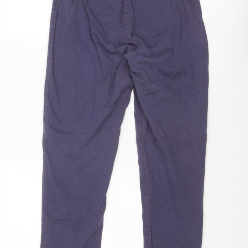 BHS Womens Purple Cotton Tapered Jeans Size 14 L28 in Regular