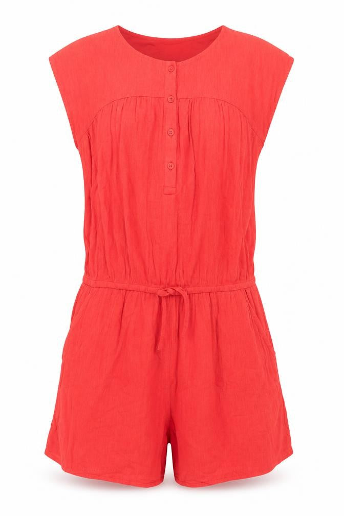 Gap Girls Red Cotton Playsuit One-Piece Size 2XL L4 in Button
