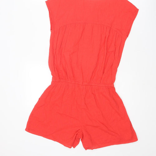 Gap Girls Red Cotton Playsuit One-Piece Size 2XL L4 in Button
