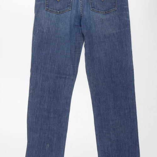 Levi's Womens Blue Cotton Straight Jeans Size 28 in L30 in Regular Zip
