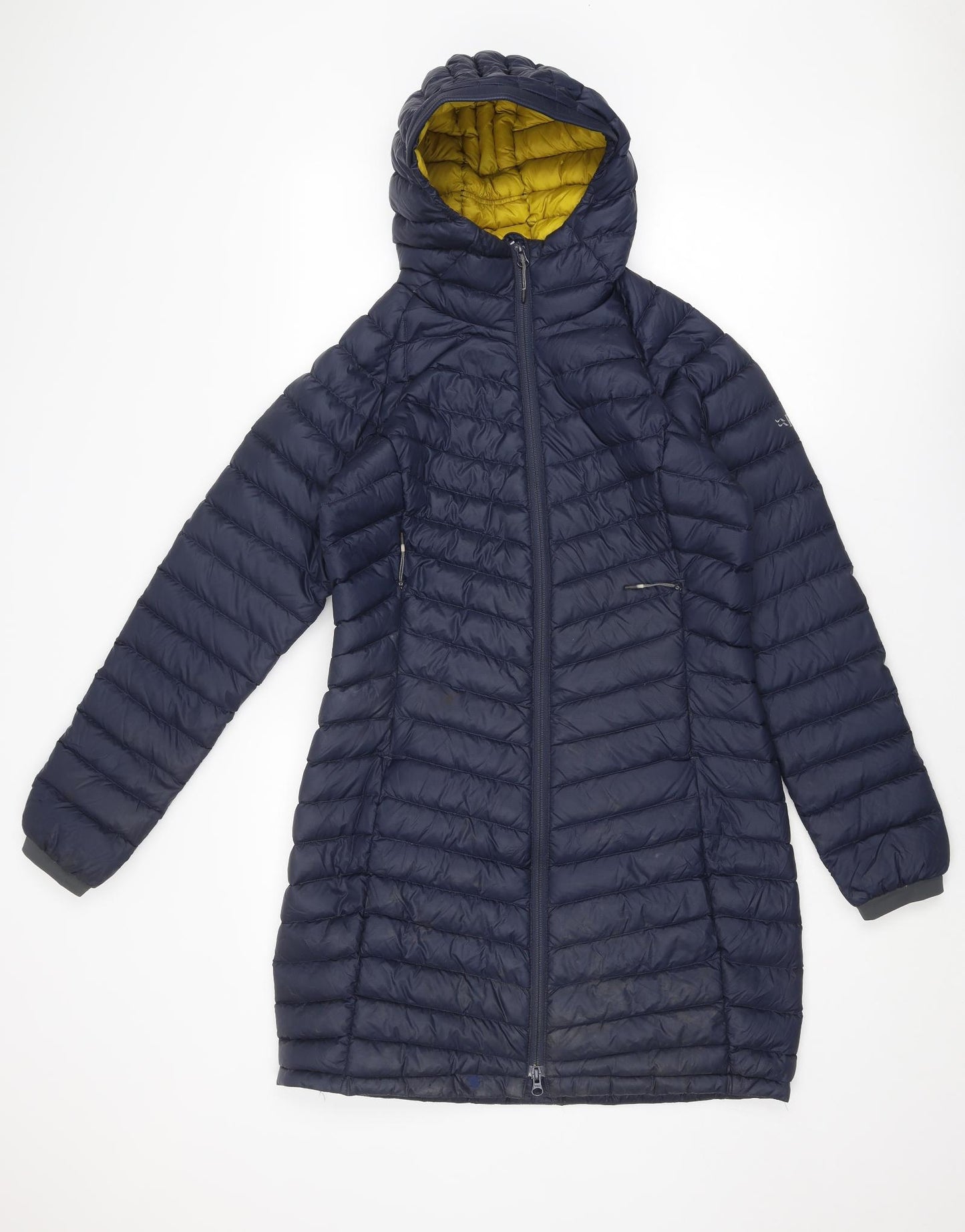 RAB Womens Blue Quilted Coat Size 10 Zip